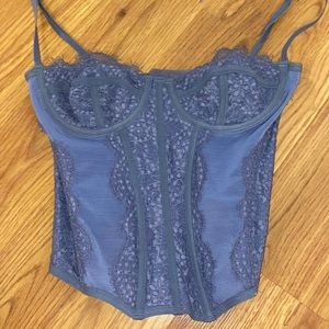 Urban outfitters Out From Under Modern Love Corset in Slate